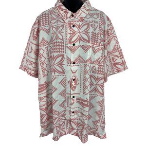 Quiksilver Hawaiian Waterman Collection Shirt Button Down XXL White Fish EUC